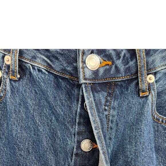 Everlane The Curvy 90s Cheeky Straight Jeans Rigid Wash Blue Size 30 Crop - Picture 8 of 16